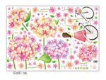 XL8215 cute flowers bicycle girl wall stickers for kids rooms nursery baby bedroom children art wall decals home decorations - Image 6