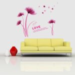 Purple Romantic Blooming Flowers Decorative Wall Stickers - Image 11