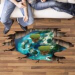 XL8308 3D Symphony Island Wall Stickers For Kids Rooms Bedroom Living Room Ceiling Floor Home Decor Children Wall Decals - Image 4