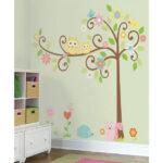 Cute Owl Bird Flower Squirrel Vinyl Mural Art Wall Sticker Decal for kid nursery children Owl Wall Decals - Image 3
