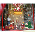 Border Wall Paste Christmas Tree Shop Shop, Glass Paste Window Door Decoration, Santa Claus Paste Paper Window Flower - Image 7
