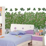 DM570056 LARBENZ...the digital era 'Green Leaves' Wall Sticker (PVC Vinyl, 50 cm x 70 cm, Multicolour) - Image 2