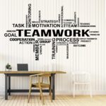 Office Wall Vinyl Art Decor - Teamwork Decals Motivational Inspirational Quotes Sayings - Team Work - Image 2