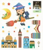 Glow In The Dark Planet & Stars Wall Stickers, girl moon for Wall Decor, Perfect for Children Kid and Play Rooms wallpaper - Image 3