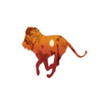 African Lion Wall Sticker -  size 60x60  hm92006 - Image 4