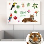Tropical Forest Wall Floor Stickers for Home, Bedroom, Backdrop, Business Decoration size 50x70 sk7172 - Image 4