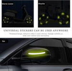 20 PCS Car Wheel Reflective Stickers, Anti-Scratch Night Safety Warning Tape Stripe Sticker, Exterior Fluorescent Decorative Tire Rims Decal for Vehicles, Car Accessories (Green) - Image 8