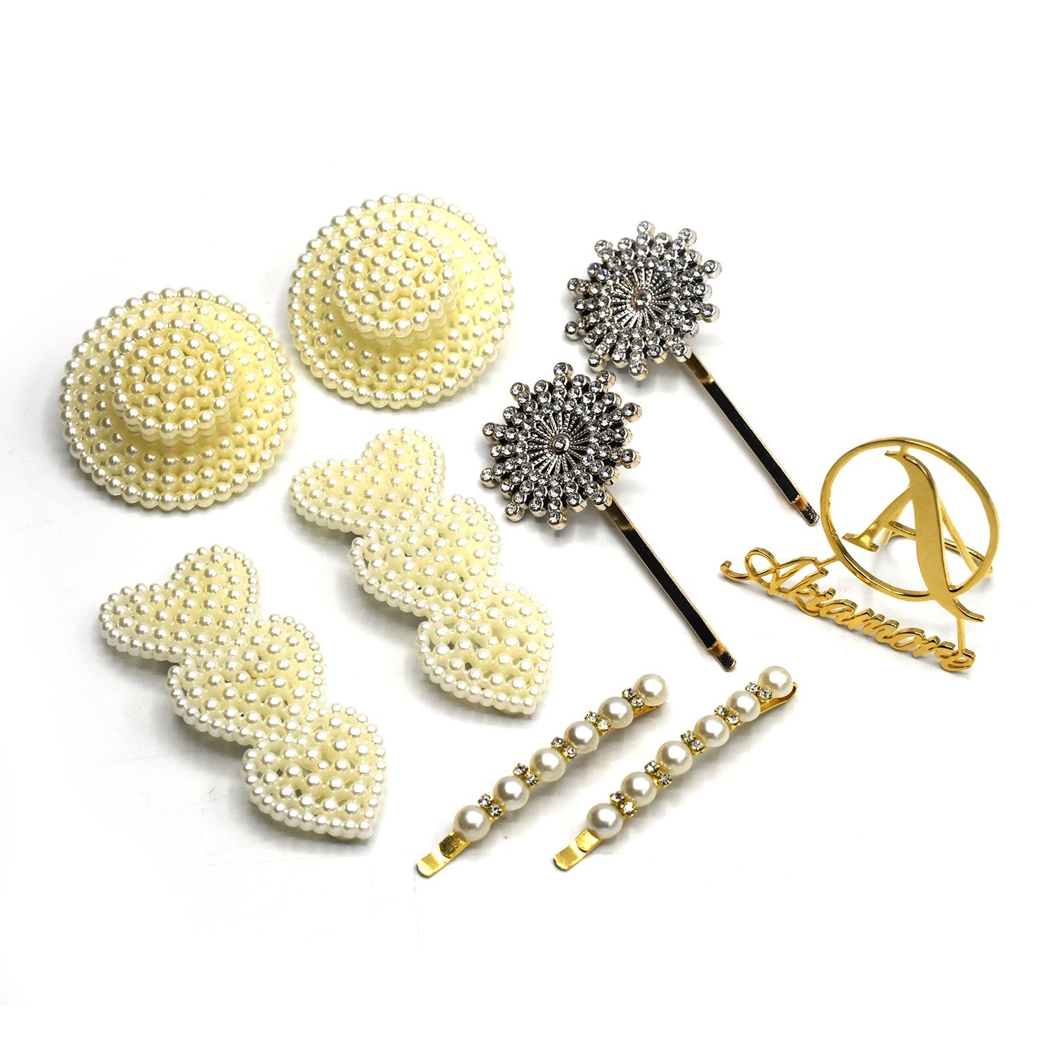964a20006e37f48b68fa3b2d2f8afd5c_6487f3cf-3143-4ba0-94c3-53a27aead0e1 Pearls Hair Clips Pin for Women Fashion Geometric Floweear - Image 1