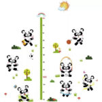 Sk9048 Cute Panda Wall Sticker - Image 7