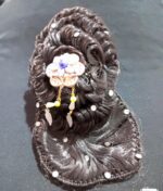 Cosmic Women and Girl Black Synthetic Fiber Style Decorated Juda Stud Work Hair Extension - Image 5