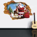 Interior sticker 3d santa claus and rudolph xh7247 50x70cm - Image 6