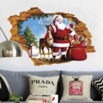 Interior sticker 3d santa claus and rudolph xh7247 50x70cm - Image 4