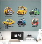 Cartoon Animal Car Wall Sticker for Bedroom Kindergarten Wall Decor Xh 3216 - Image 3