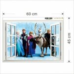 Frozen ElLsa Anna Olaf Kristoff Sven Hans 3D Window Wall Poster, Wallpaper, Wall Sticker Home Decor Stickers for bedrooms, Living Room, Hall, Kids Room, Play Room LM6006 Size: 45x60 - Image 4
