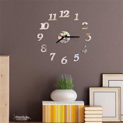 Wall Clocks 3D Clock Acrylic Mirror