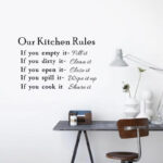 Our Kitchen Rules Cook Words Quote Wall Stickers Art Decals Home Decor NEW Room Decoration Accessories Kitchen Wall Stickers  DZ007  Size:40*60cm - Image 3