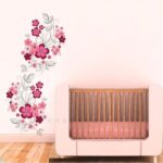 Removable Vinyl Wall Stickers Flowers Living Room TV/Sofa Background Home Decoration Wall Decals 60*90cm JM7151 - Image 2