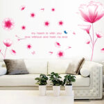 Decal painting, Korean wall decal pink crystal flower AY9184 - Image 2
