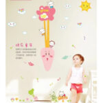 Super cute little white rabbit pulling carrots height stickerCreative wall stickers, stylish combination for children's room, size 60x90 am9037 - Image 6