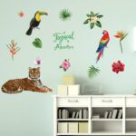 Tropical Forest Wall Floor Stickers for Home, Bedroom, Backdrop, Business Decoration size 50x70 sk7172 - Image 2