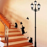 Cat Decals Removable Sticker Decoration Wall Decal Cats Kitten Generic PVC Cat Print Home Living Room Self Adhesive Wall Sticker LD833 Size: 30x60 - Image 2