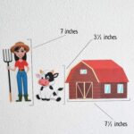 Family Farm Adhesive Wall Decals - Wall Décor Stickers for Kids & Toddlers Include Farm Animals, Pig, Rooster & More - Reusable Wall Decor for Bedroom, Living Room, Nursery, Classroom - Image 7
