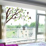 AY205ab  two-sided bird cage green leaves trees of TV background wall stickers room living room sofa bedroom retail - Image 6
