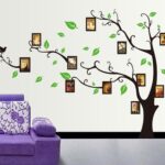 DIY transparent PVC wall stickers ]Abrown tree photo series of three generations of wall stickers wall stickers size  60x90 ay803 - Image 5