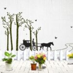 AY815 New Style Tree Carriage Creative Painting Bedroom Living Room Background Wall Stickers - Image 7