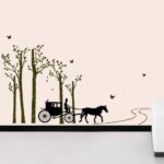 AY815 New Style Tree Carriage Creative Painting Bedroom Living Room Background Wall Stickers - Image 5