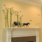 AY815 New Style Tree Carriage Creative Painting Bedroom Living Room Background Wall Stickers - Image 6