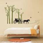 AY815 New Style Tree Carriage Creative Painting Bedroom Living Room Background Wall Stickers - Image 8