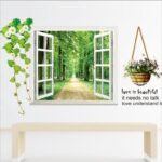 AY823 Free shipping 3D View Window Decal Family Tree Wall Sticker Art Mural Wall Poster Parlor Kids Home Decor - Image 2