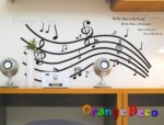 AY9050 Music label Kids vinyl wall sticker for kids rooms home decor decals adesivos de parede stickers - Image 3