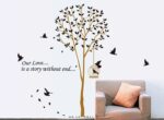 AY9055 Removable Vinyl Wall Sticker Tree and Bird Home Decoration Giant Wall Decals - Image 3