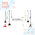 Fashion Modern Chandelier Colorful Light Removable Wall Sticker - Image 7