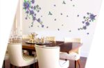 AY9190 Romantic Purple Flower DIY Removable Wall Stickers Living Room TVSofa Background Sweet Home Decor Mural Decal. - Image 5