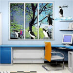 Penguin Pattern Wall Sticker for Kids Room ay1936 - Image 4