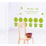 PVC Decorations with Novel Transparent Plant Designs for Living Rooms size 50x70 au7144 - Image 3