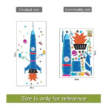 Animal World Rocket Cartoon Children's Bedroom Background Decorate Wall Stickers - Image 3