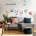 Sk9325 Flower Potted Wall Sticker - Image 3