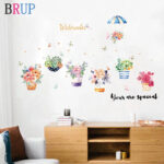 Sk9325 Flower Potted Wall Sticker - Image 2