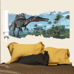 X002 Dinosaurs Wall Stickers for Kids Room Bedroom Nursery Background Mural Decor Removable Wall Decals - Image 2
