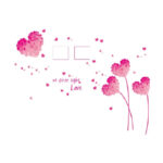 AY7176p Purple Love Grass Wall Stickers Home Decal Decoration Fashion Cute Waterproof Bedroom Living Room Sofa Home Family - Image 4
