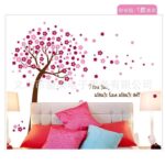 Ay9026a B Red And Blue Background Products Korean Pink Cherry Tree Bedroom Wall Stickers - Image 2