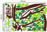 two-sided bird cage green leaves trees of TV background wall stickers room living room sofa bedroom retail size 60x90 ay205ab - Image 8