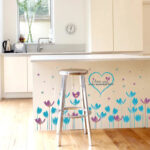 Blue Flowers Skirt Line Large Wall Stickers Home Decor Living Room Bedroom Decal Diy Art Mural Wallpaper Removable Wall Sticker - Wall Stickers - AliExpress - Image 2