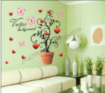 Wall Decal Sticker poster paper Butterfly Potting windows home room decor  size 50x70 dm570031 - Image 2