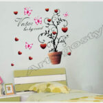 Wall Decal Sticker poster paper Butterfly Potting windows home room decor  size 50x70 dm570031 - Image 3
