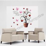 Wall Decal Sticker poster paper Butterfly Potting windows home room decor  size 50x70 dm570031 - Image 4